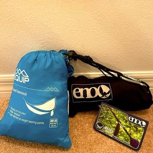 ENO Atlas straps and Equip Travel hammock